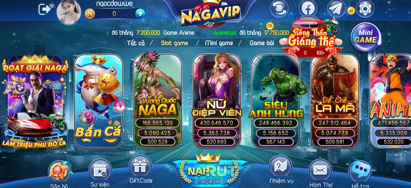 Các trò chơi slot nhập vai đầy ấn tượng của Nagavip